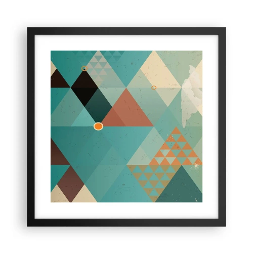 Affisch i svart ram - Mångfaldens enighet, enighetens mångfald - 40x40 cm