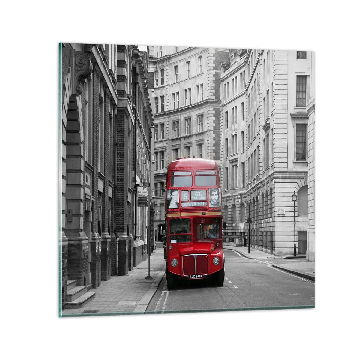 Glastavla - Bild på glas - Vardagen behöver inte vara grå - 60x60 cm