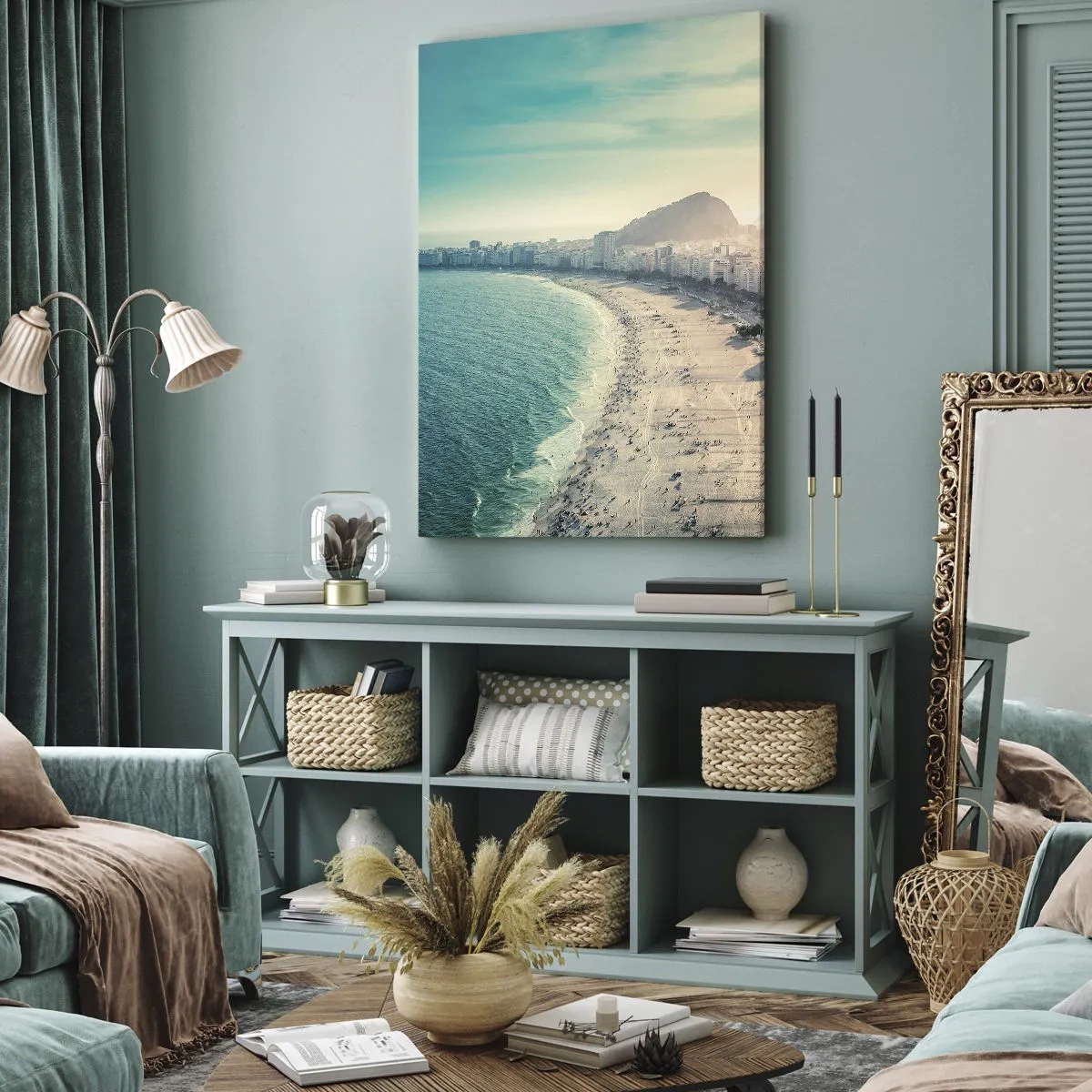 Canvastavla - Bild på duk - Evig semester i Rio - 55x100 cm