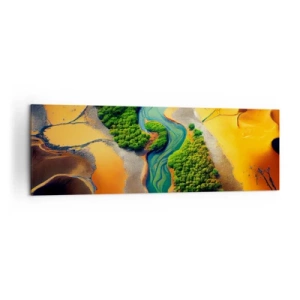 Canvastavla - Bild på duk - Livgivande flod - 160x50 cm