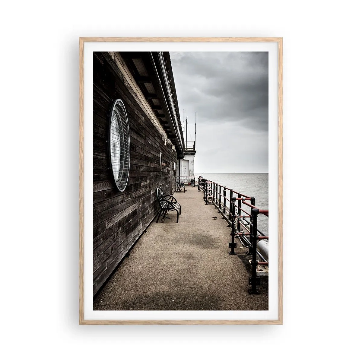 Affisch i ram av ljusek - Tiden har stannat - 70x100 cm