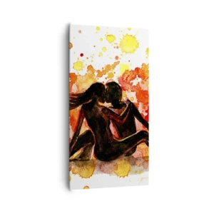 Canvastavla - Bild på duk - Och så blev det ljus - 65x120 cm