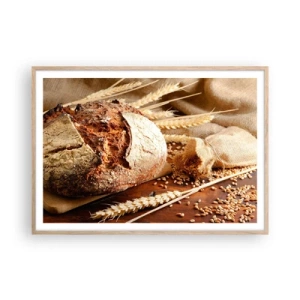 Affisch i ram av ljusek - Aptitlig, doftande, knaprig - 100x70 cm