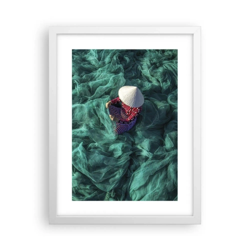 Affisch i vit ram - I nätens hav - 30x40 cm