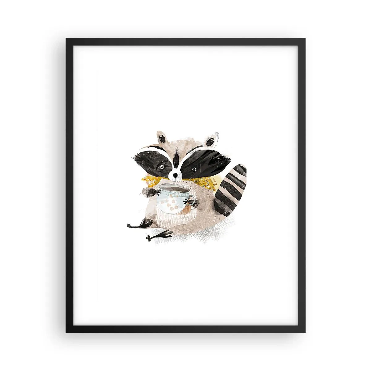 Affisch i svart ram - Min vän tvättbjörn - 40x50 cm