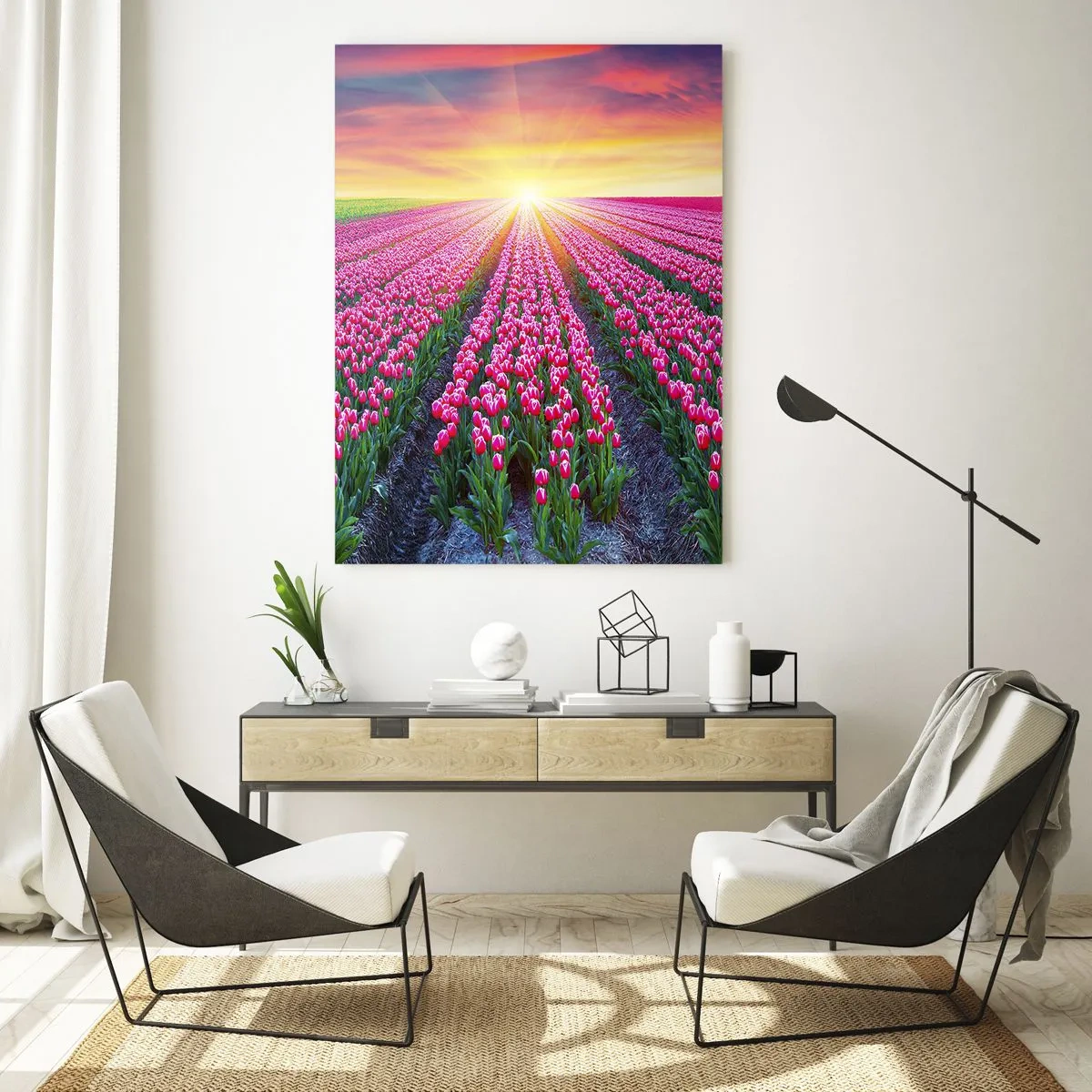 Glastavla - Bild på glas - Skönhetsfarmen - 50x70 cm