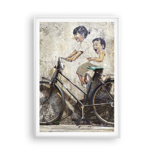 Affisch i vit ram - Sant eller falskt? - 70x100 cm