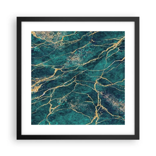 Affisch i svart ram - Guldåder - 40x40 cm