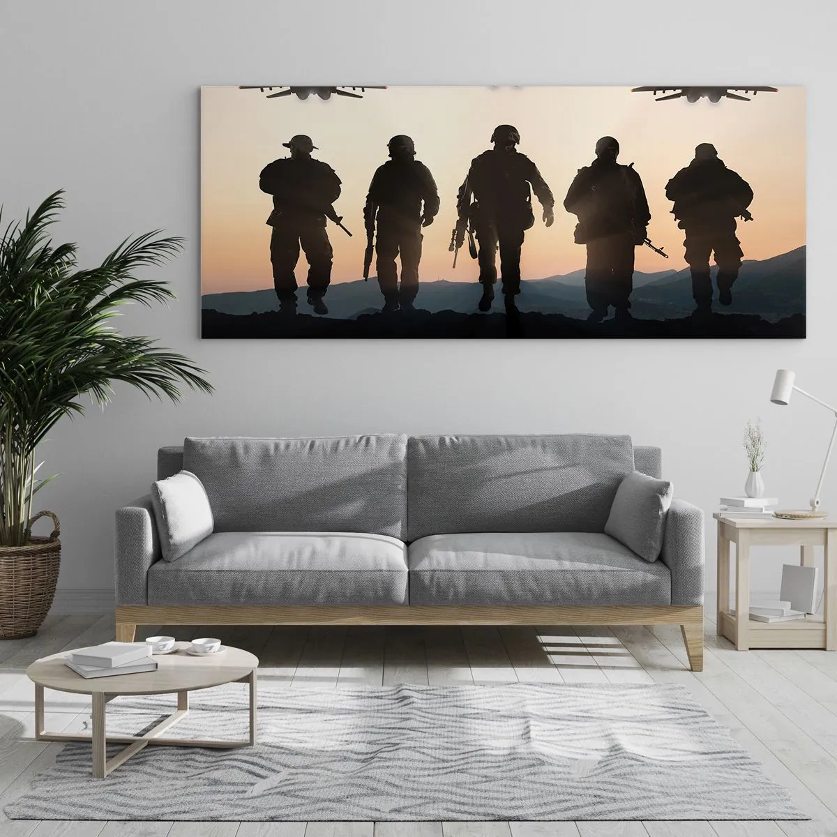 Glastavla - Bild på glas - Välkommen till vår värld - 90x30 cm