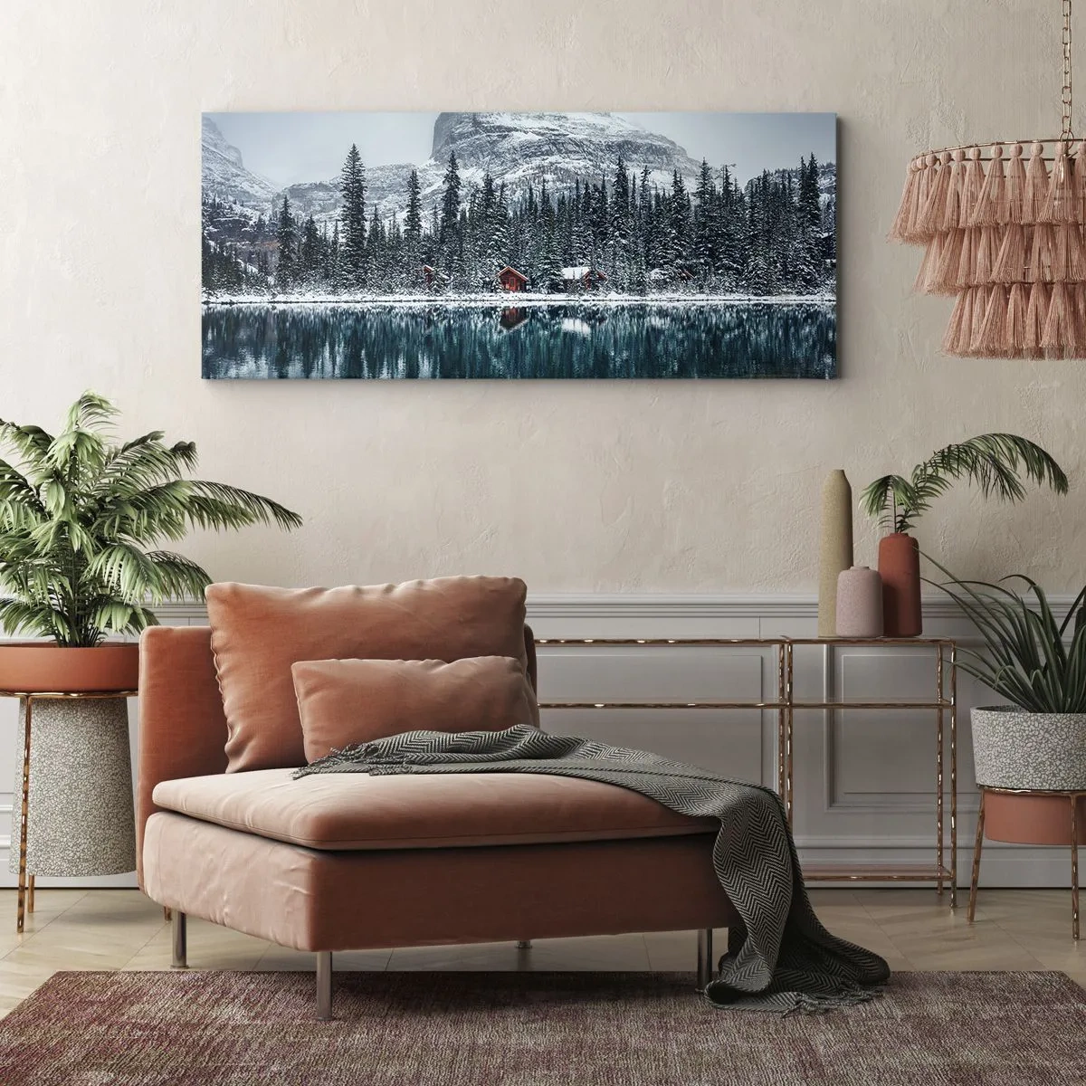 Canvastavla - Bild på duk - Kanadensisk tillflyktsort - 160x50 cm