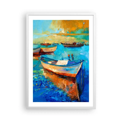 Affisch i vit ram - I en sydlig vik - 50x70 cm