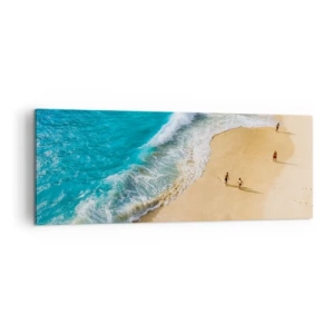 Canvastavla - Bild på duk - Och sedan solen, stranden... - 140x50 cm