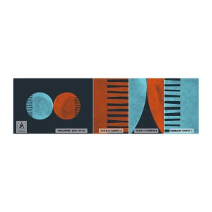 Provbit av självhäftande fototapet Deluxe Sticker - Endast geometri? - Abstraktion, Bit, distrikt - 100x30 cm
