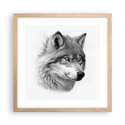 Affisch i ram av ljusek - Alfa - utan tvekan - 40x40 cm