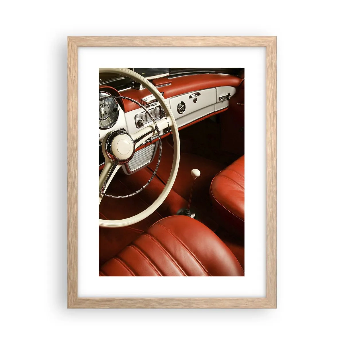 Affisch i ram av ljusek - Lyx i vintage stil - 30x40 cm