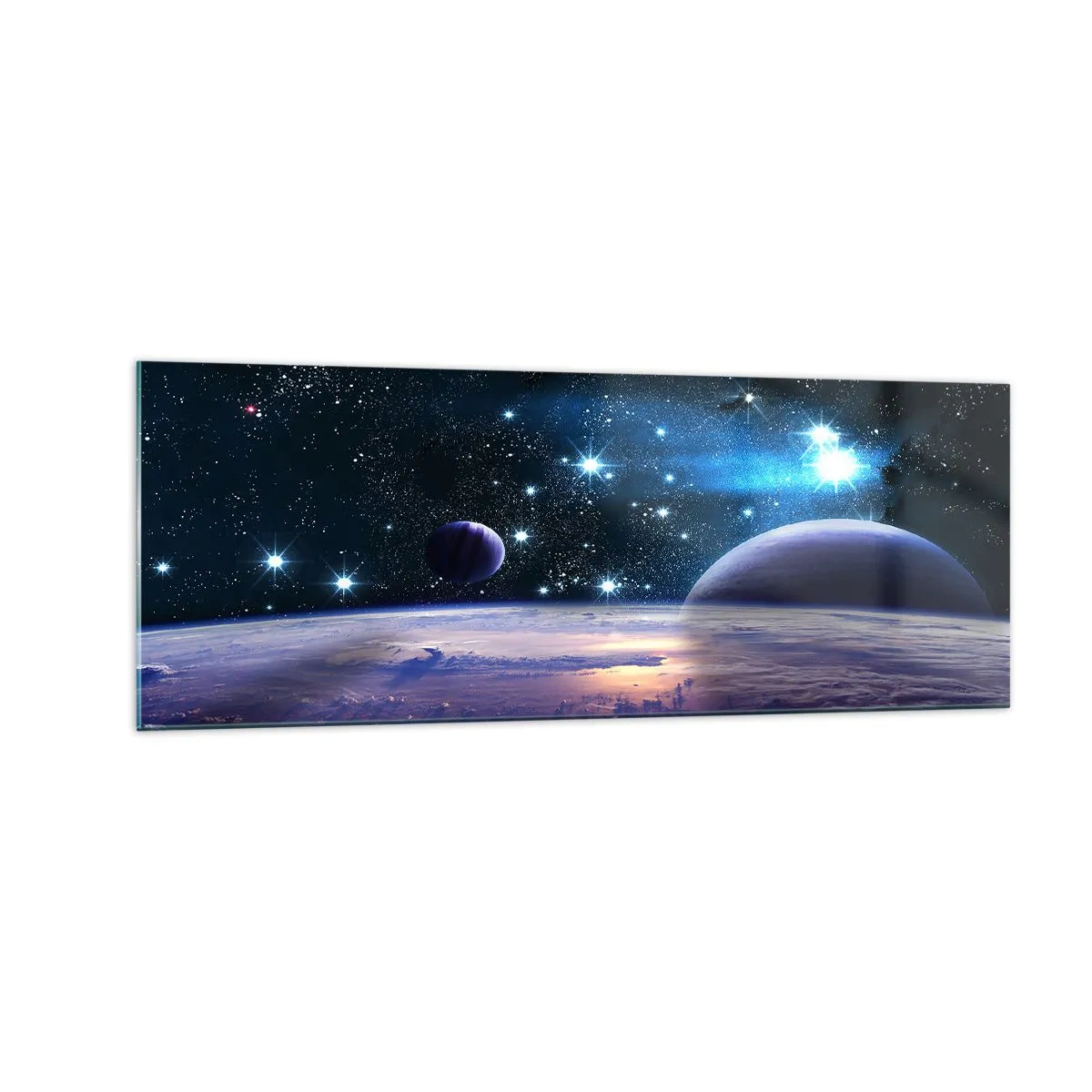 Glastavla - Bild på glas - Fortfarande ensamma? - 140x50 cm