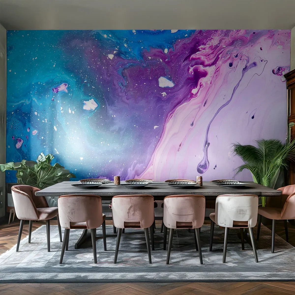 Fototapet Premium Canvas - Yin och yang - Abstraktion, Bit, Målning - 400x280 cm
