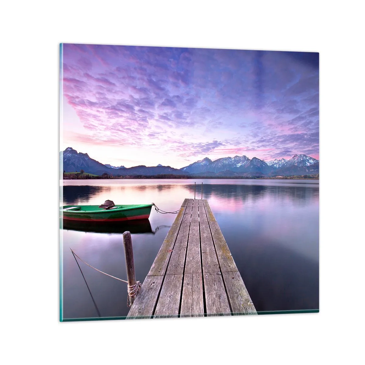 Glastavla - Bild på glas - Vänlig tystnad - 60x60 cm