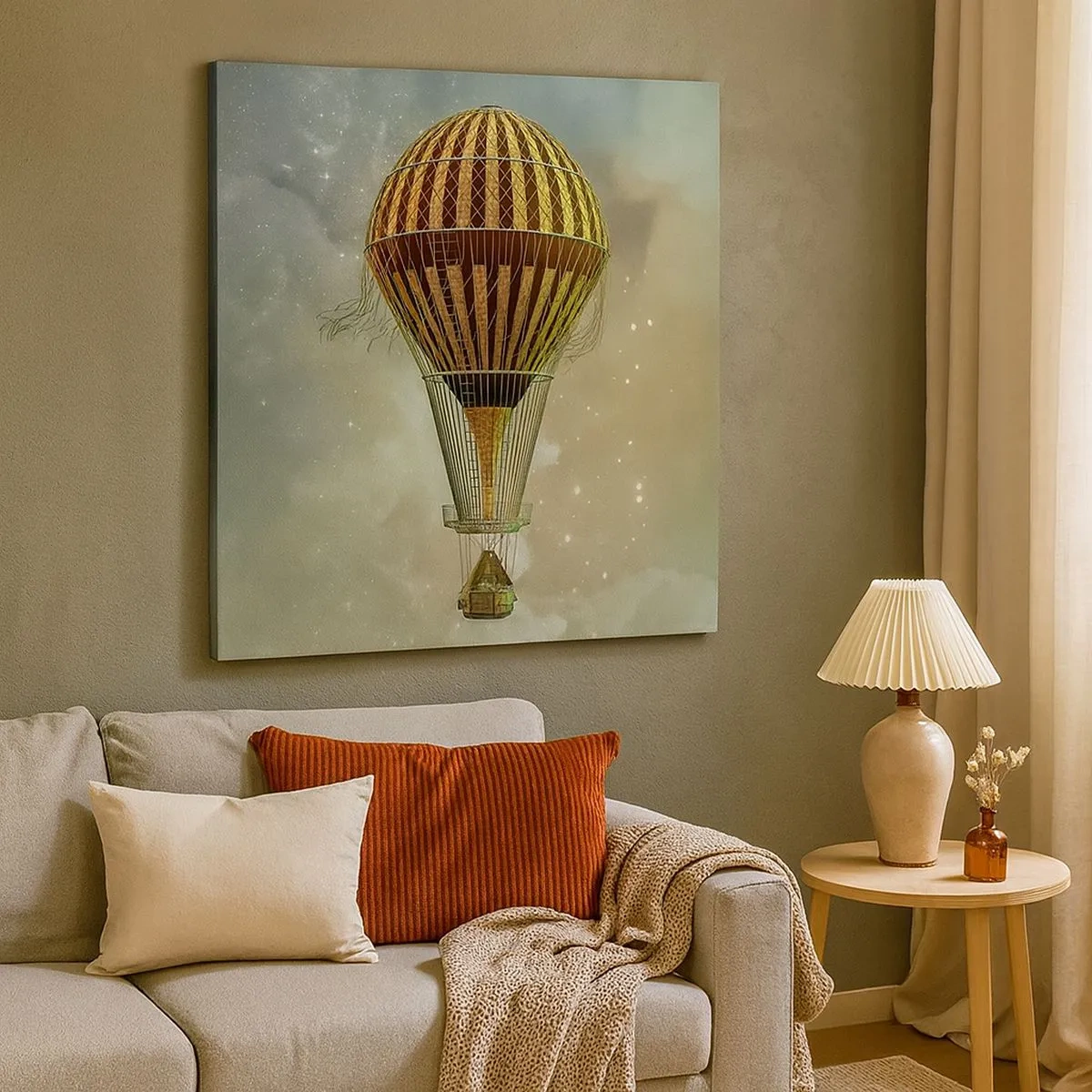 Canvastavla - Bild på duk - Banbrytande flygningar - 30x30 cm