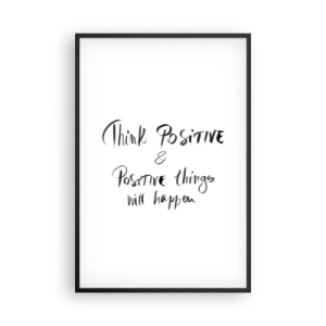 Affisch i svart ram - Hur ska man leva? - 61x91 cm