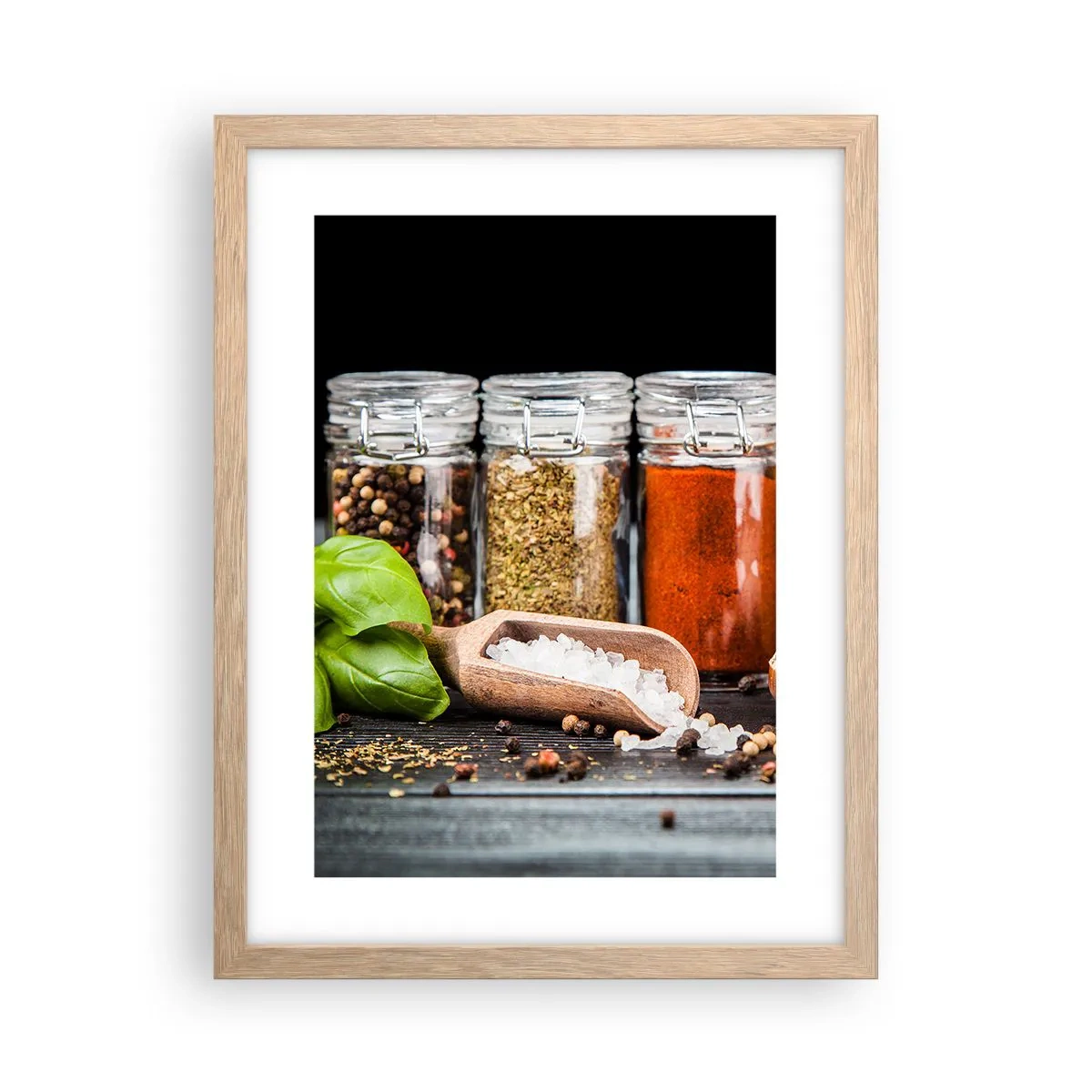 Affisch i ram av ljusek - Så att livet har smak - 30x40 cm