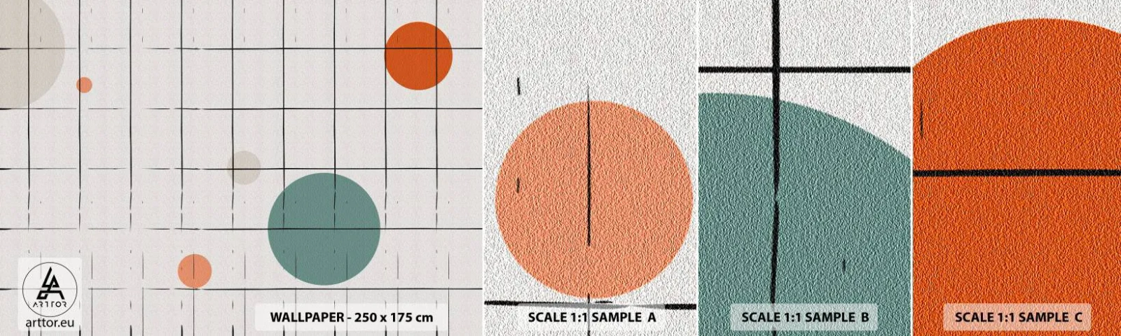 Provbit av självhäftande fototapet Deluxe Sticker - Fångade. Vi eller de? - Bakgrund, Hjul, Grill - 100x30 cm