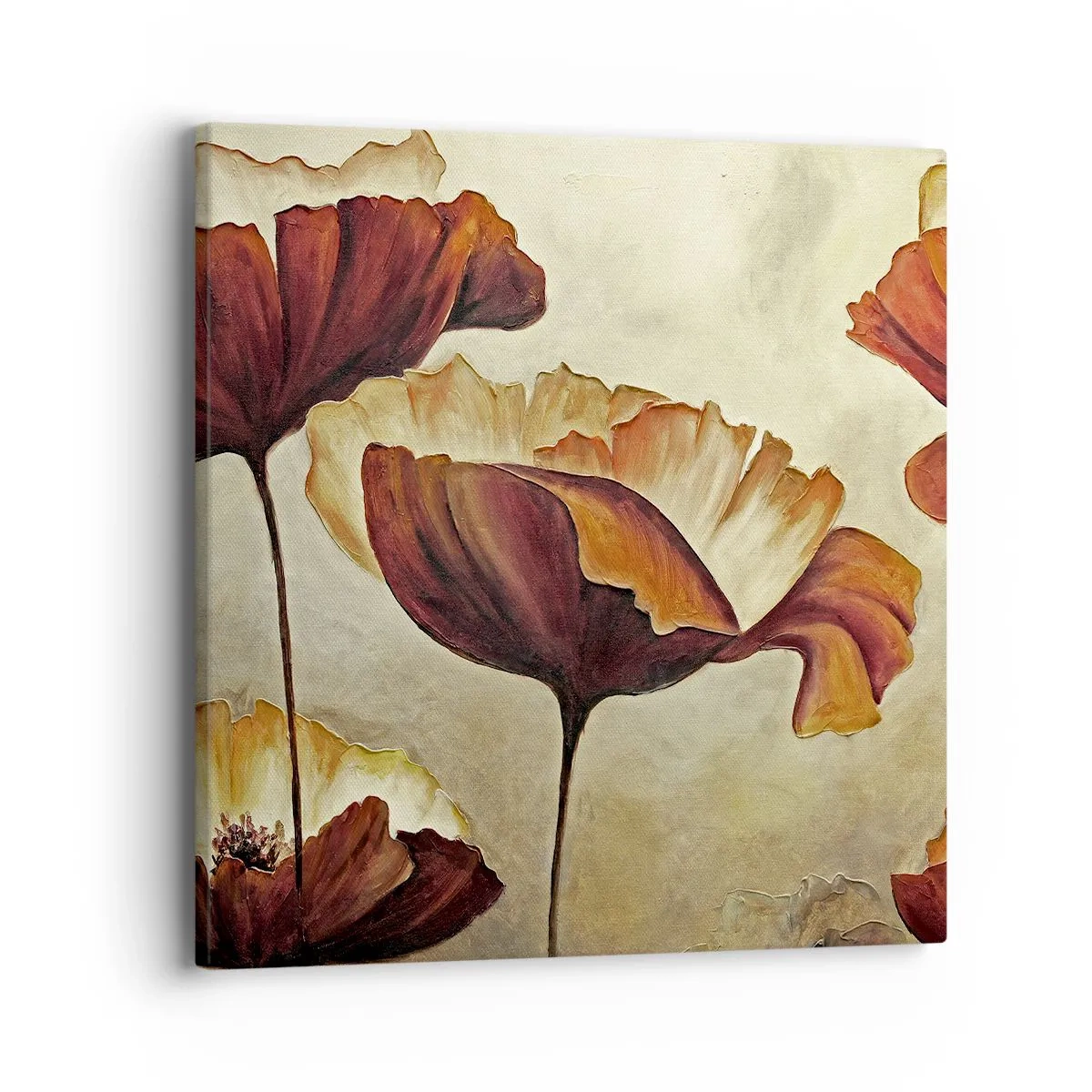 Canvastavla - Bild på duk - Ängsblommor - 40x40 cm