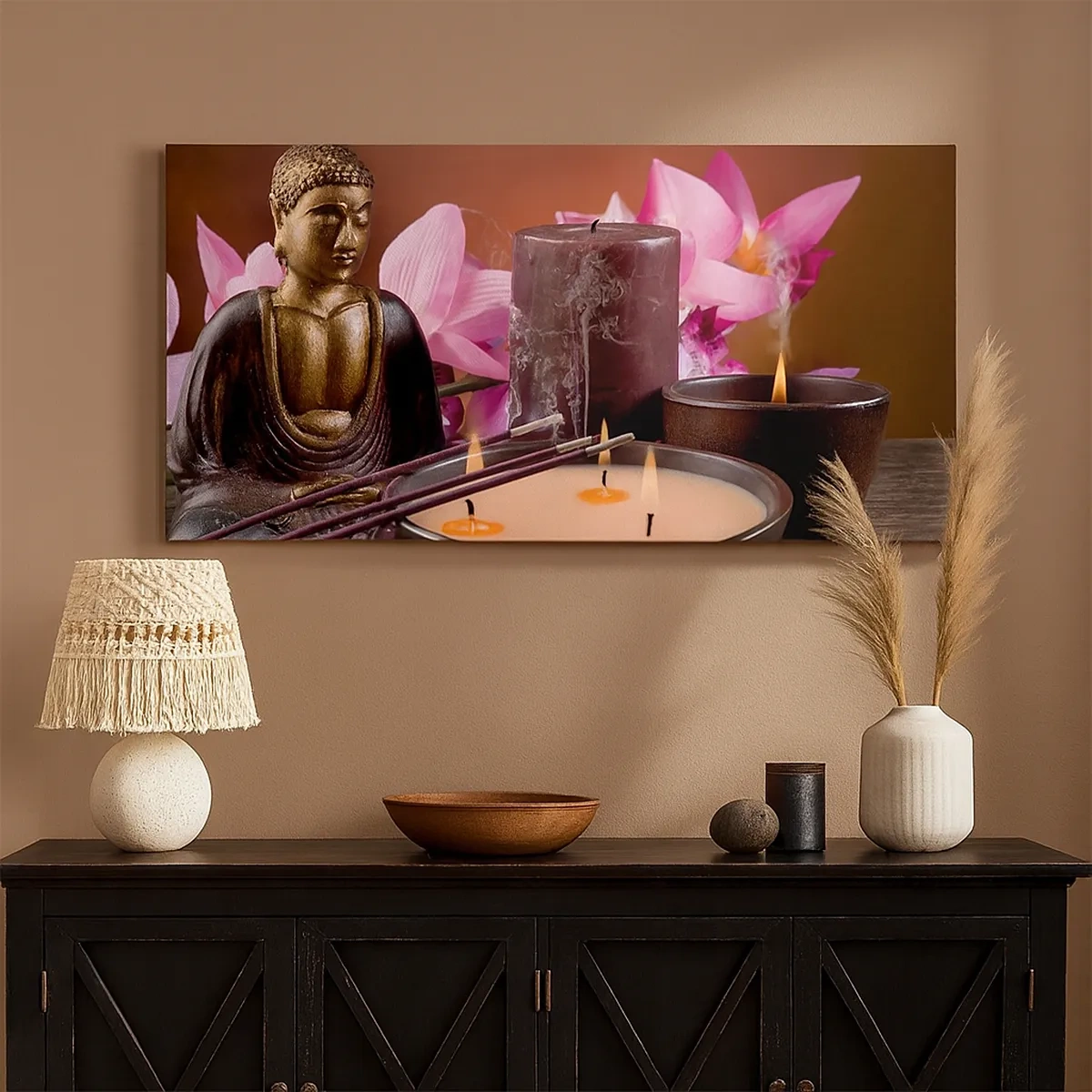 Canvastavla - Bild på duk - Rensa hjärnan, lugna ner kroppen - 30x30 cm