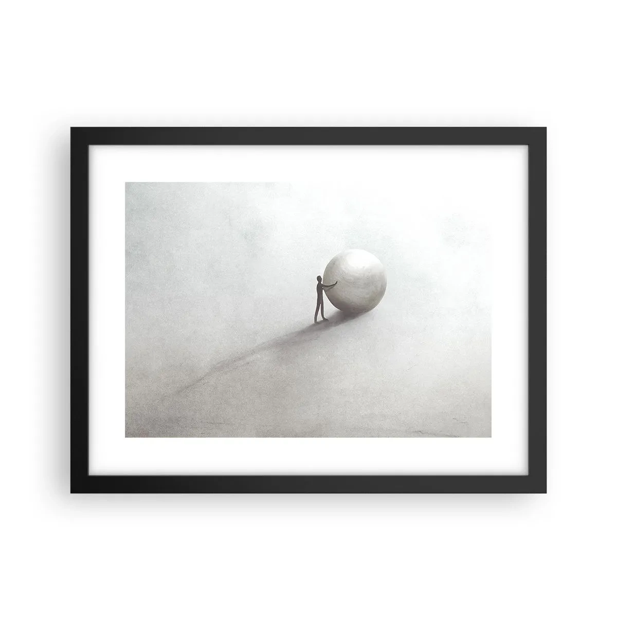 Affisch i svart ram - Livets spel - 40x30 cm