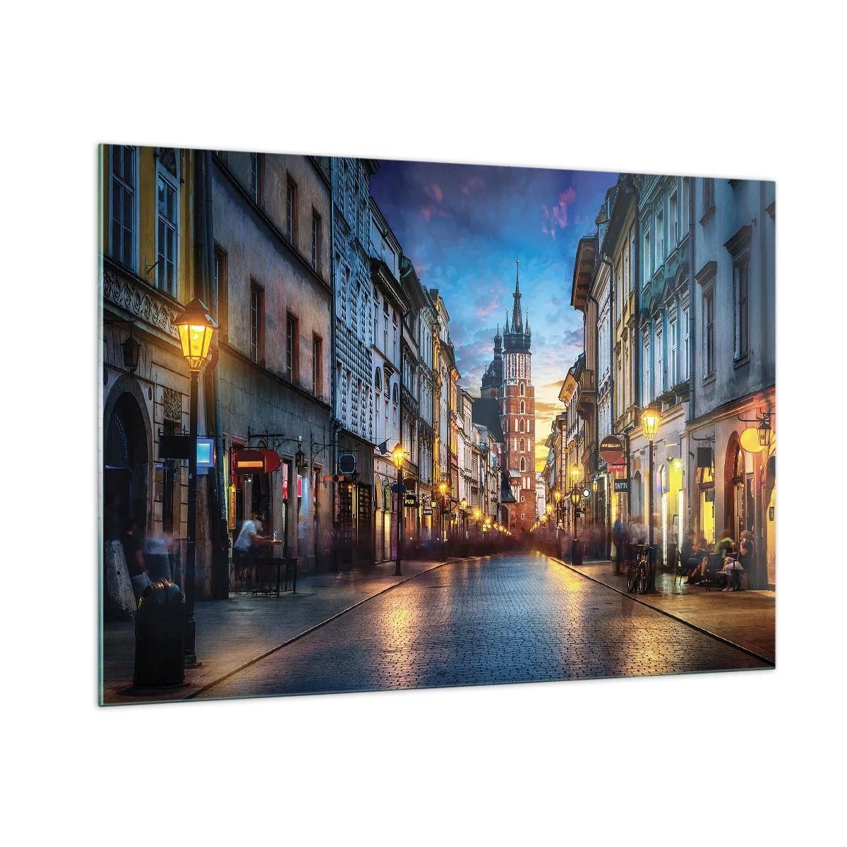 Glastavla - Bild på glas - Krakows charm - 100x70 cm
