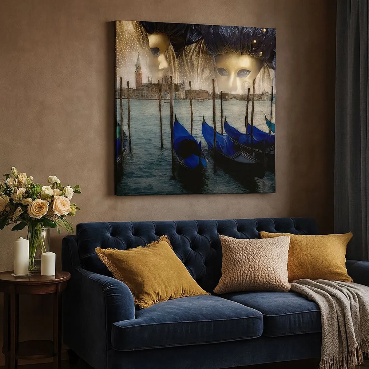 Canvastavla - Bild på duk - På tiden att starta karnevalen - 30x30 cm