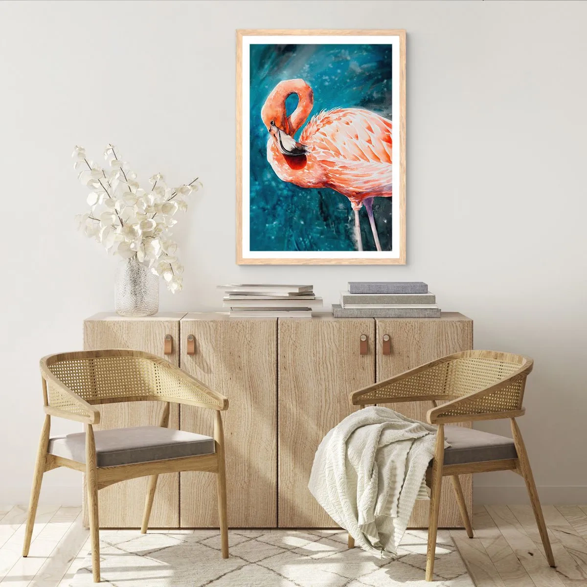 Affisch i ram av ljusek - Dekorativt till sin natur - 70x100 cm