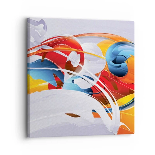 Canvastavla - Bild på duk - Elementens dans - 30x30 cm