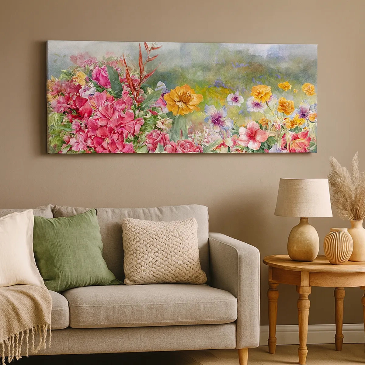 Canvastavla - Bild på duk - En trädgård som blivit galen - 30x30 cm