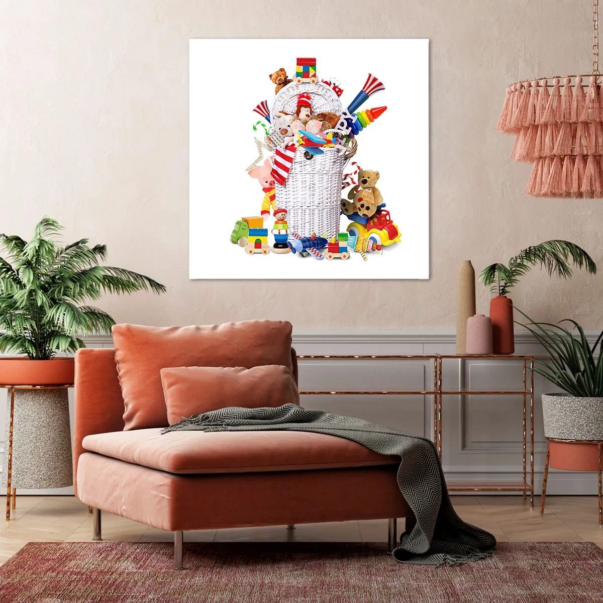 Canvastavla - Bild på duk - Småttingens skatter - 30x30 cm