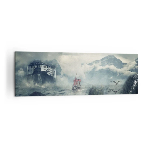 Canvastavla - Bild på duk - På magiska vatten - 160x50 cm