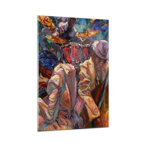 Glastavla - Bild på glas - I en rytm - 80x120 cm