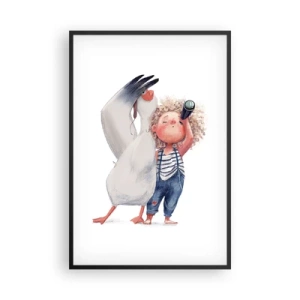 Affisch i svart ram - Stora resans plan - 61x91 cm