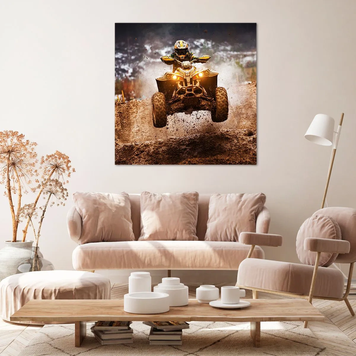 Canvastavla - Bild på duk - No risk no fun - 50x50 cm