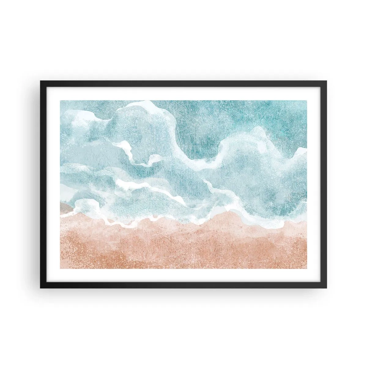 Affisch i svart ram - Abstraktion i moln - 70x50 cm