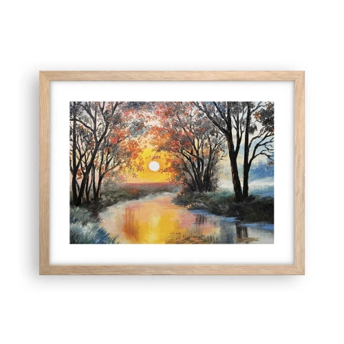 Affisch i ram av ljusek - Höststämning - 40x30 cm