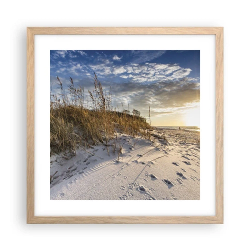 Affisch i ram av ljusek - Inbjudan till promenad - 40x40 cm