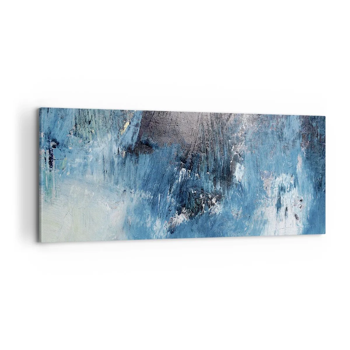 Canvastavla - Bild på duk - Blå rapsodi - 100x40 cm
