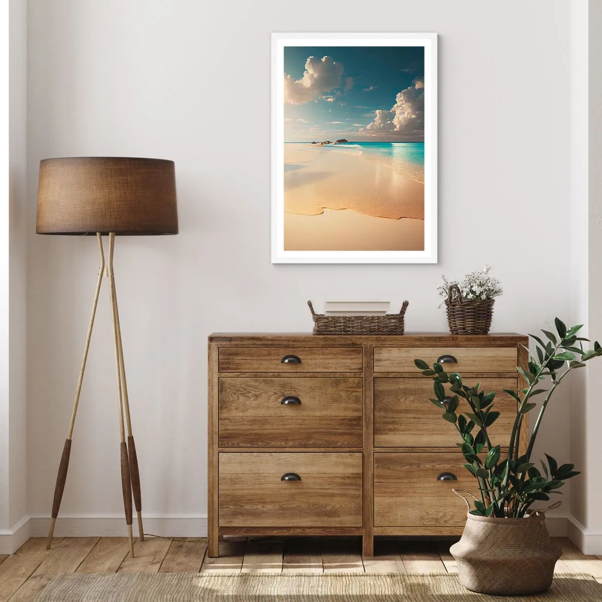 Affisch i vit ram - En drömlik dag - 30x40 cm