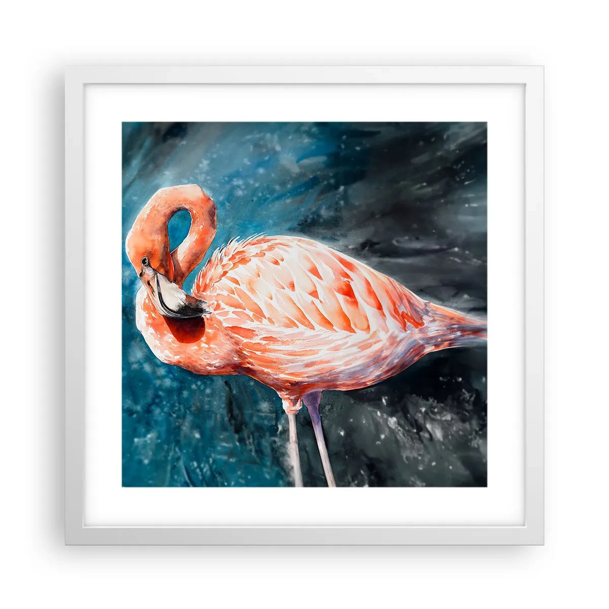 Affisch i vit ram - Dekorativt till sin natur - 40x40 cm