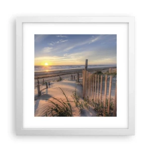 Affisch i vit ram - Vindens sken och skugga - 30x30 cm