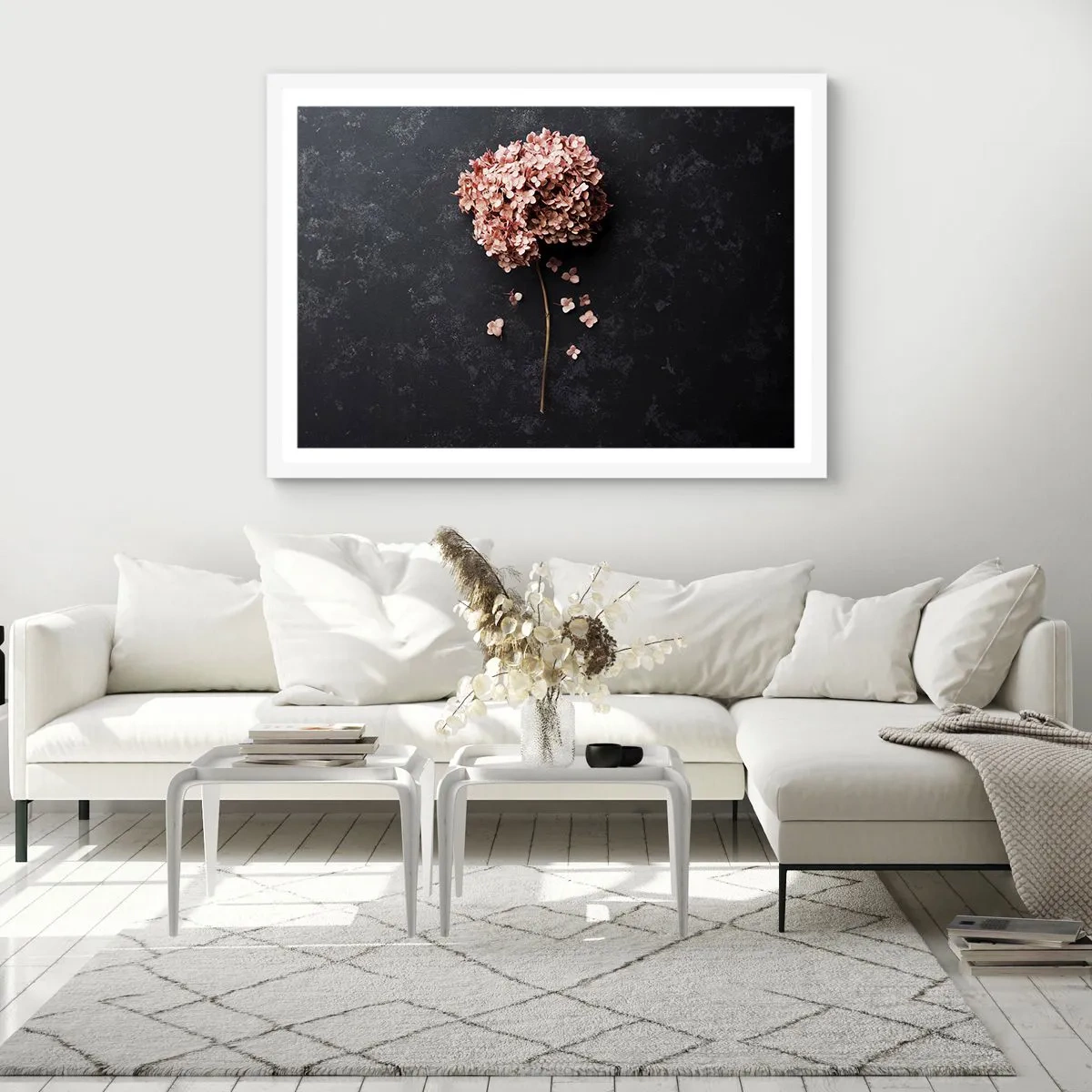 Affisch i vit ram - Ett verkligt romantiskt tecken - 100x70 cm