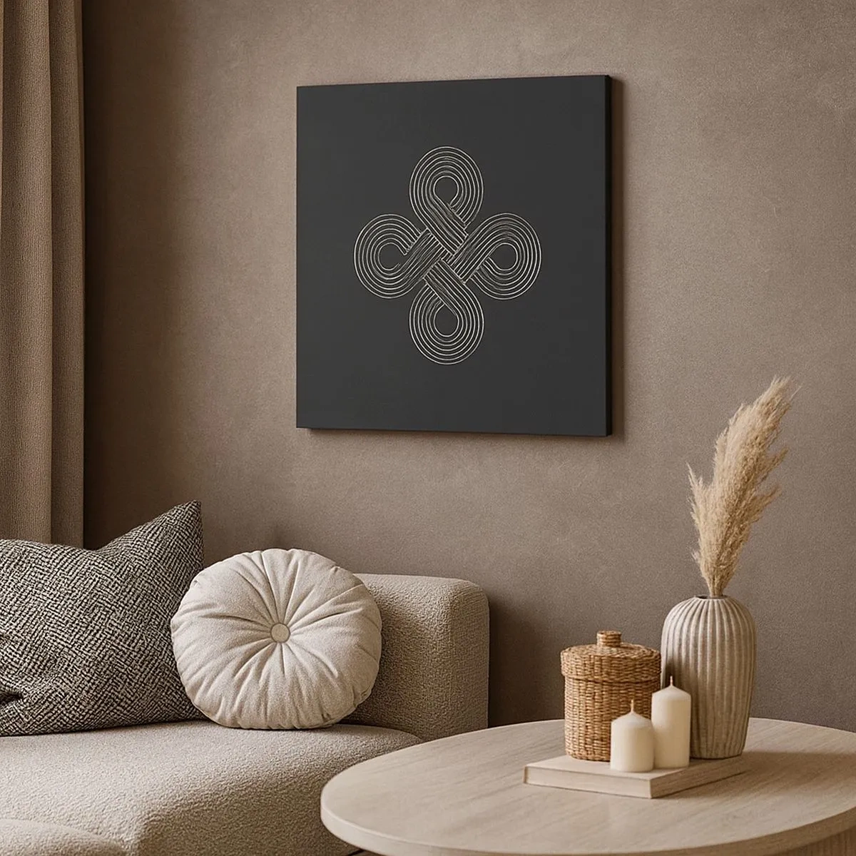 Canvastavla - Bild på duk - I keltisk anda - 30x30 cm
