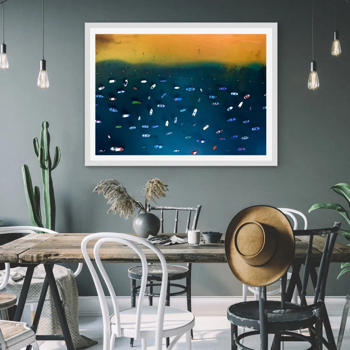 Affisch i vit ram - Ett semesterspel - 40x30 cm