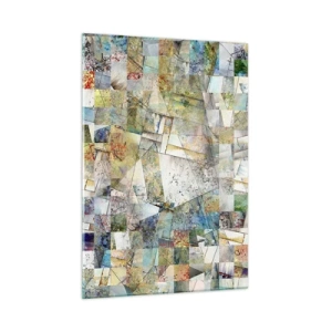 Glastavla - Bild på glas - Geometrisk omblandning - 50x70 cm
